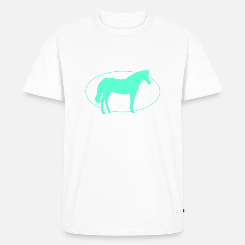 Pferd Horse - Männer Premium Bio T-Shirt - Weiß