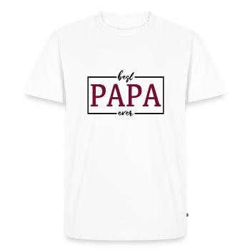 The best dad - Men's Premium Organic T-Shirt - white - Front - Nico (187cm)
