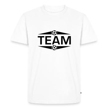 Équipe de football - T-shirt Premium bio Homme - blanc - Devant - Nico (187cm)