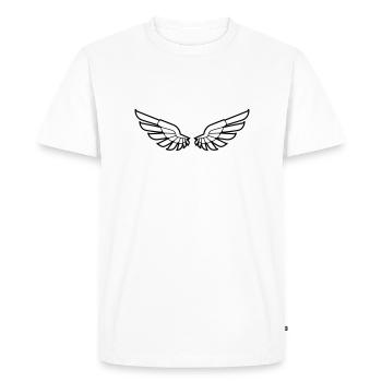 wings - Men's Premium Organic T-Shirt - white - Front - Nico (187cm)