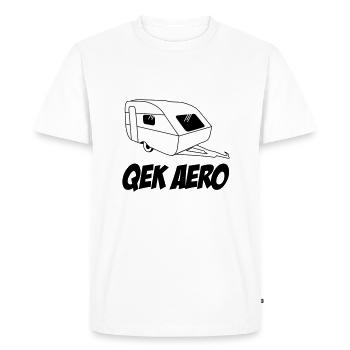 QEK Aero - Men's Premium Organic T-Shirt - white - Front - Nico (187cm)