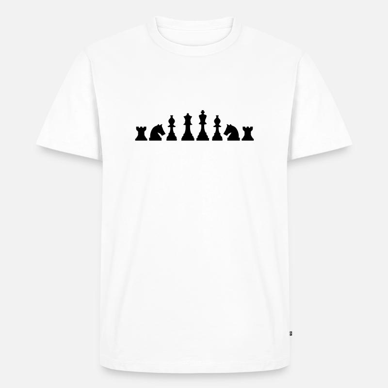 schach - Männer Premium Bio T-Shirt - Weiß