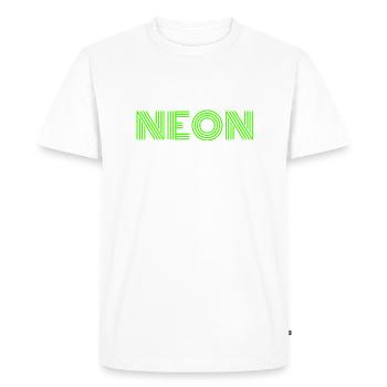 vert fluo - T-shirt Premium bio Homme - blanc - Devant - Nico (187cm)