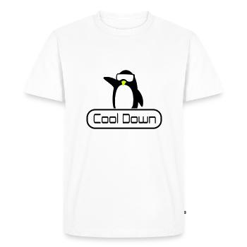 cool down - T-shirt Premium bio Homme - blanc - Devant - Nico (187cm)