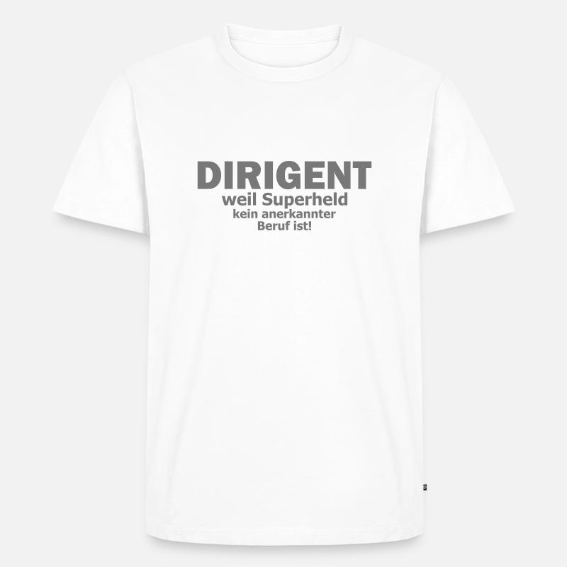 dirigent - Männer Premium Bio T-Shirt - Weiß