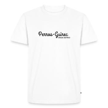 Bretagne - Perros-Guirec araok bepred - T-shirt Premium bio Homme - blanc - Devant - Nico (187cm)