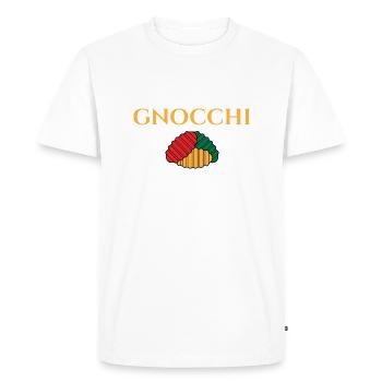 Gnocchi TriColor2 - T-shirt Premium bio Homme - blanc - Devant - Nico (187cm)