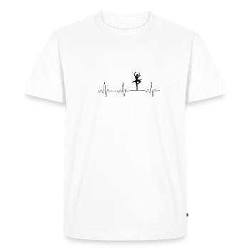 Ballerine Heartbeat - T-shirt Premium bio Homme - blanc - Devant - Nico (187cm)