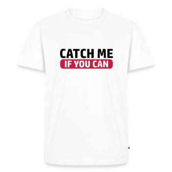Jeu Catch Me - T-shirt Premium bio Homme - blanc - Devant - Nico (187cm)