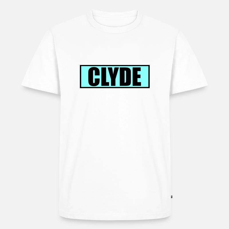 CLYDE - Männer Premium Bio T-Shirt - Weiß