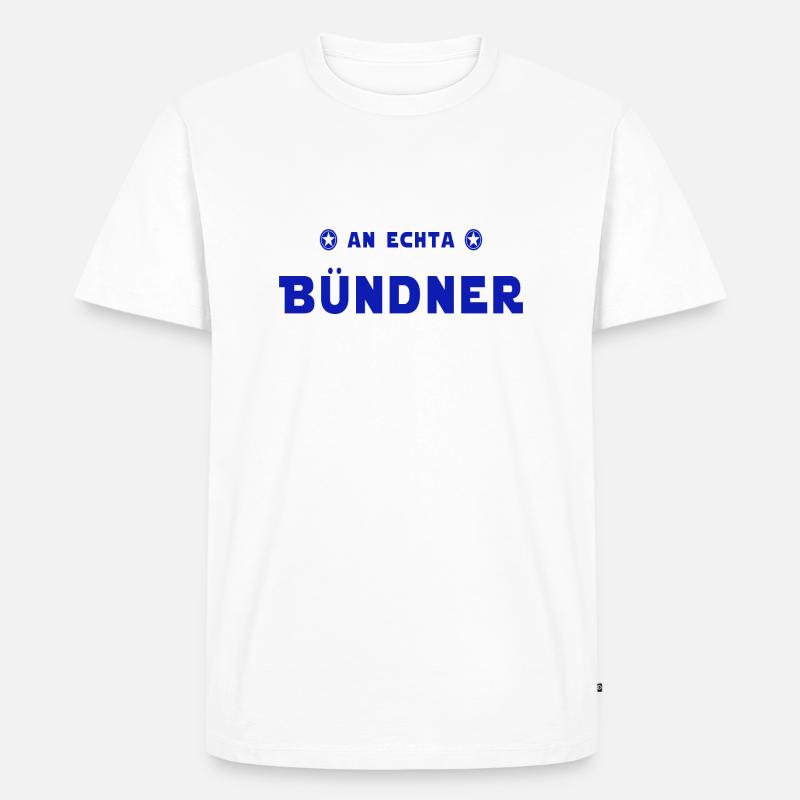 bündner - Männer Premium Bio T-Shirt - Weiß