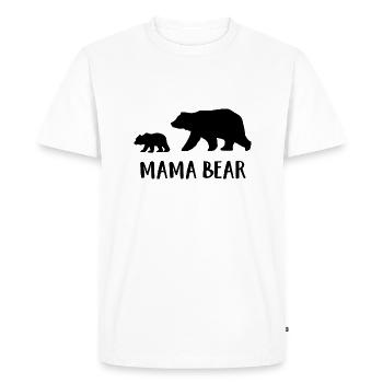 Mama Bear - Men's Premium Organic T-Shirt - white - Front - Nico (187cm)