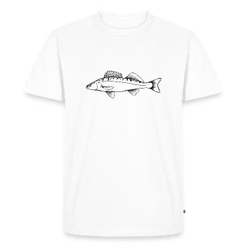 Zander Outline by Scuba.Style - Men's Premium Organic T-Shirt - white - Front - Nico (187cm)