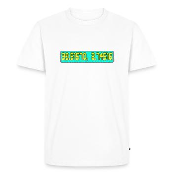 GPS Playa de Palma - T-shirt Premium bio Homme - blanc - Devant - Nico (187cm)