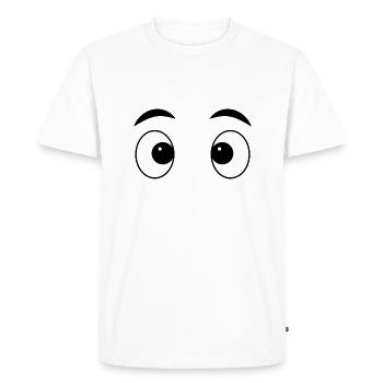 Des yeux rigolos - T-shirt Premium bio Homme - blanc - Devant - Nico (187cm)