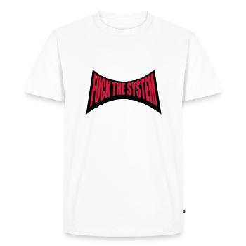 Punk baise le système - T-shirt Premium bio Homme - blanc - Devant - Nico (187cm)