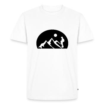 escalade - T-shirt Premium bio Homme - blanc - Devant - Nico (187cm)