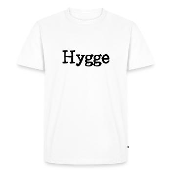 Hygge - Tradition danoise - Attitude à l’égard de la vie - Nice - T-shirt Premium bio Homme - blanc - Devant - Nico (187cm)