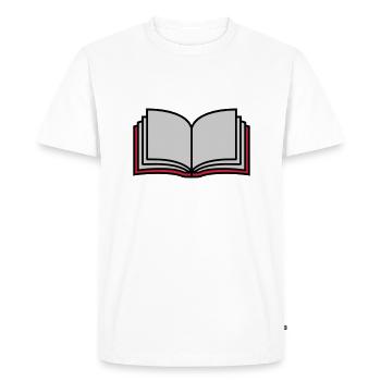 School Open Book Pages - Men's Premium Organic T-Shirt - white - Front - Nico (187cm)