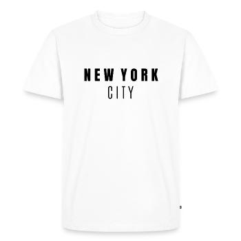 New York, New Yorker, New York lover, Côte Est - T-shirt Premium bio Homme - blanc - Devant - Nico (187cm)