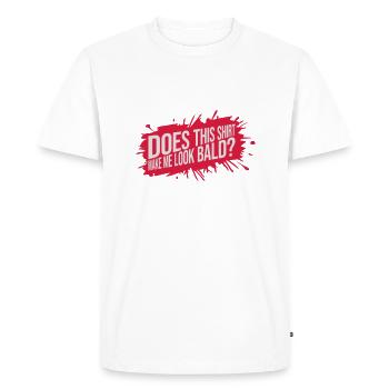 look soon citation de chemise - T-shirt Premium bio Homme - blanc - Devant - Nico (187cm)