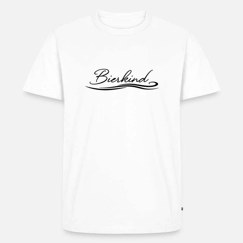 Bierkind 3 - Männer Premium Bio T-Shirt - Weiß