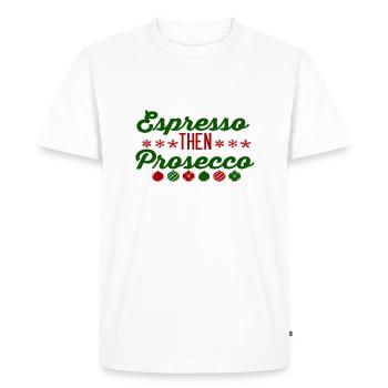Espresso puis Prosecco - T-shirt Premium bio Homme - blanc - Devant - Nico (187cm)