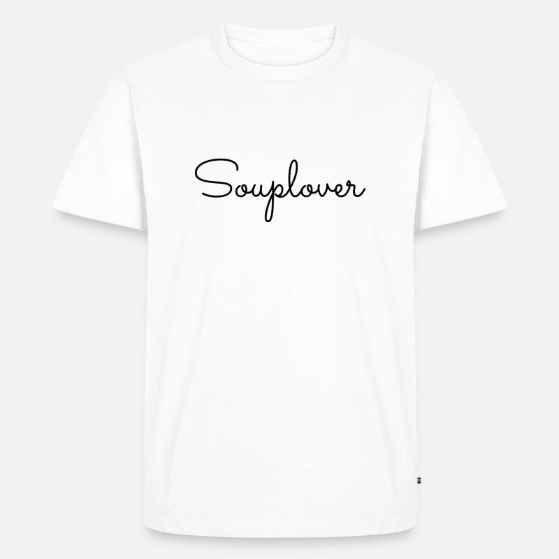 souplover - Männer Premium Bio T-Shirt - Weiß