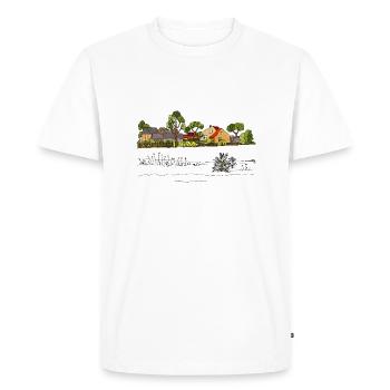 Paysage rural - T-shirt Premium bio Homme - blanc - Devant - Nico (187cm)