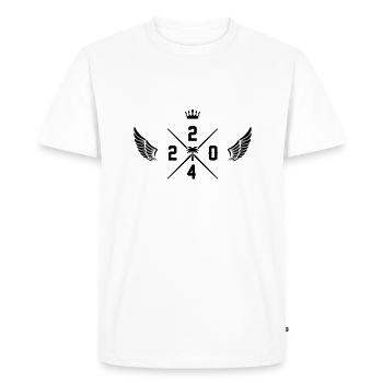 2024 Couronne - T-shirt Premium bio Homme - blanc - Devant - Nico (187cm)