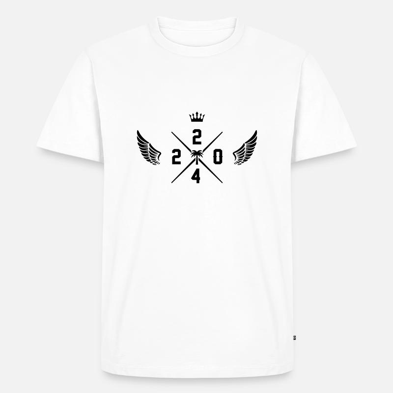 2024 krone - Männer Premium Bio T-Shirt - Weiß