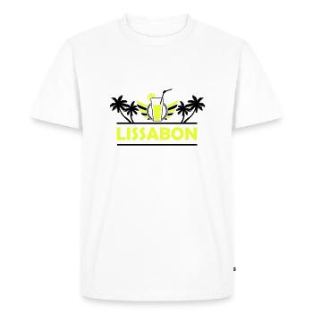 Lisbonne - T-shirt Premium bio Homme - blanc - Devant - Nico (187cm)