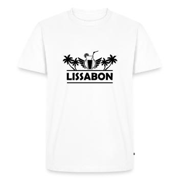 Lisbonne - T-shirt Premium bio Homme - blanc - Devant - Nico (187cm)