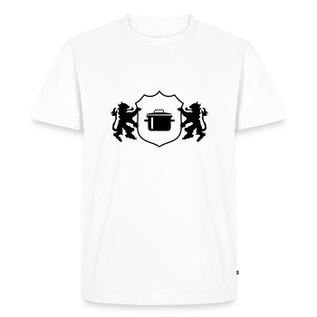 Armoiries marmite - T-shirt Premium bio Homme - blanc - Devant - Nico (187cm)