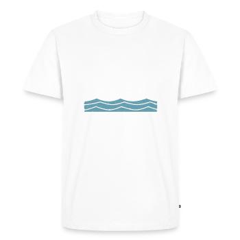 Go with the flow - Men's Premium Organic T-Shirt - white - Front - Nico (187cm)