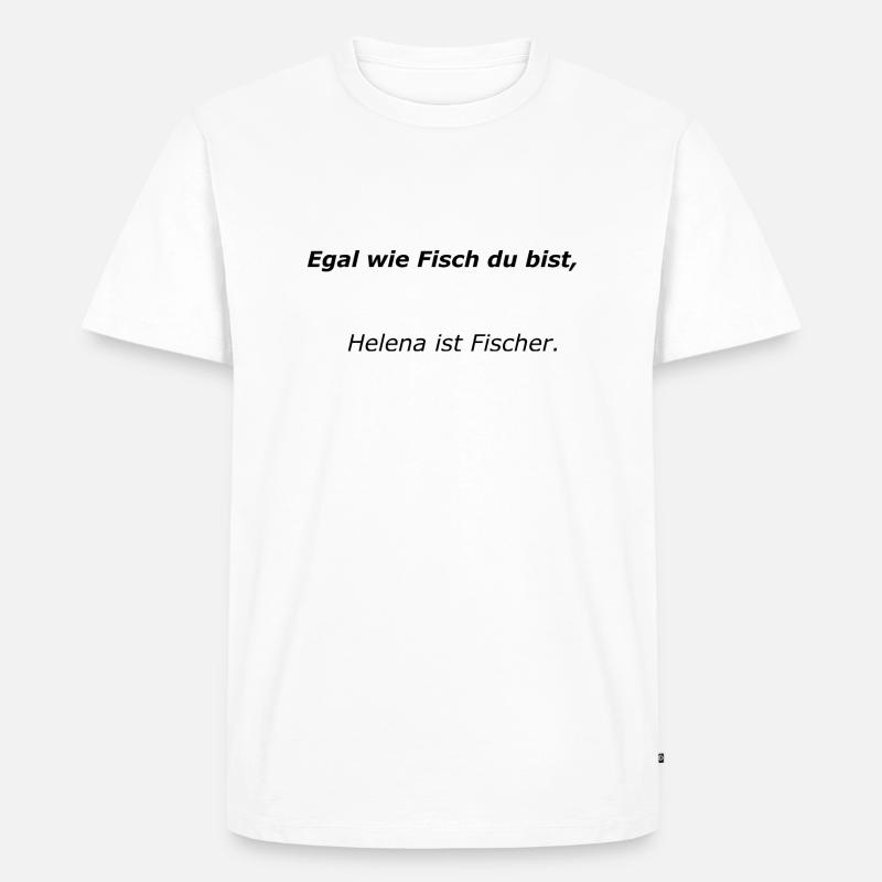 Fischer - Männer Premium Bio T-Shirt - Weiß