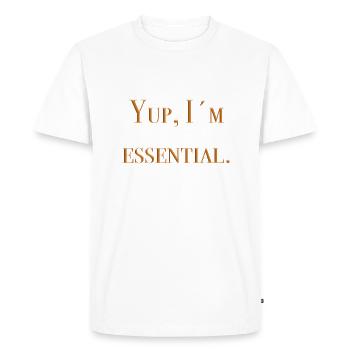 essentiel - T-shirt Premium bio Homme - blanc - Devant - Nico (187cm)