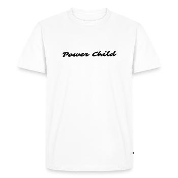 Enfant de puissance - T-shirt Premium bio Homme - blanc - Devant - Nico (187cm)