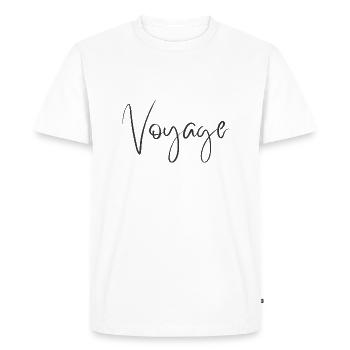 Voyage Inspirational Travel Design - Men's Premium Organic T-Shirt - white - Front - Nico (187cm)