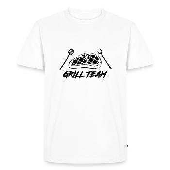 Grill Team - Men's Premium Organic T-Shirt - white - Front - Nico (187cm)