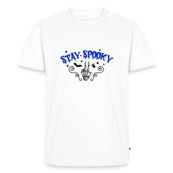 stay spooky - Men's Premium Organic T-Shirt - white - Front - Nico (187cm)