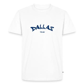 Dallas - Texas - États-Unis - Amérique - T-shirt Premium bio Homme - blanc - Devant - Nico (187cm)