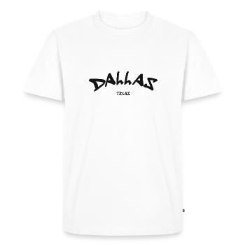 Dallas - Texas - États-Unis - Amérique - T-shirt Premium bio Homme - blanc - Devant - Nico (187cm)