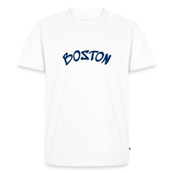 Boston - Massachusetts - États-Unis - Amérique - T-shirt Premium bio Homme - blanc - Devant - Nico (187cm)