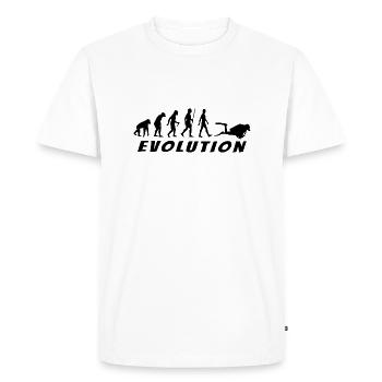 Evolution Plongeur Noir - T-shirt Premium bio Homme - blanc - Devant - Nico (187cm)