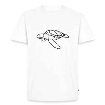 Sea Turtle - Men's Premium Organic T-Shirt - white - Front - Nico (187cm)