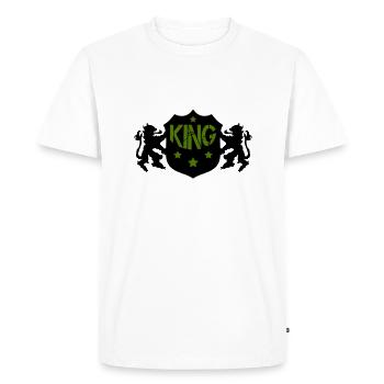 Roi - T-shirt Premium bio Homme - blanc - Devant - Nico (187cm)