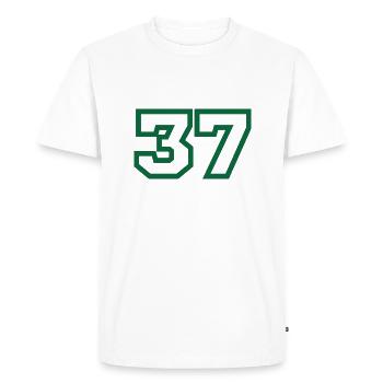 Number 37 green sport - Men's Premium Organic T-Shirt - white - Front - Nico (187cm)