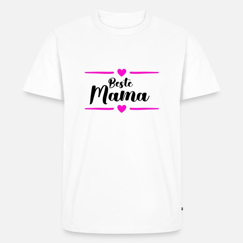 beste mama - Männer Premium Bio T-Shirt - Weiß