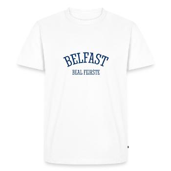 Belfast, Beal Feirste, Irlande du Nord, Irlande du Nord - T-shirt Premium bio Homme - blanc - Devant - Nico (187cm)